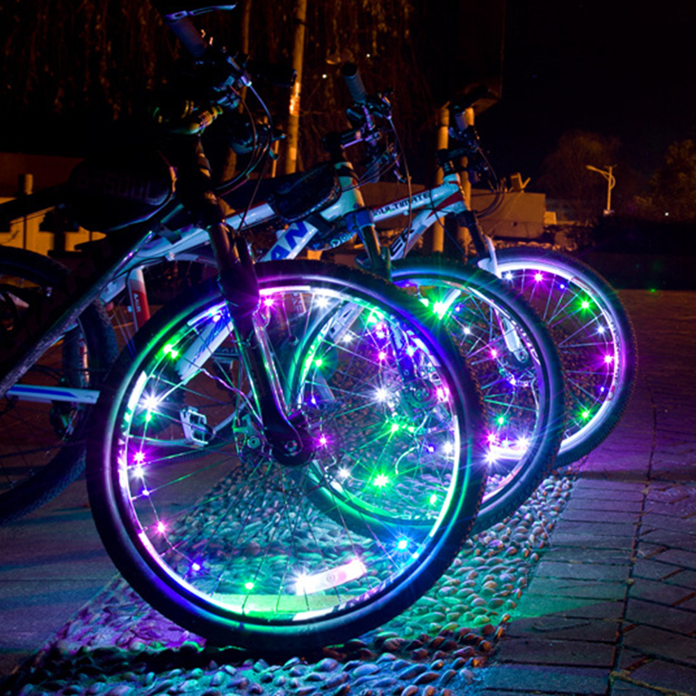 Fietswiel led lights mountainbike frame decoratie verlichting fiets spaak lichten nacht rijden fiets wiel verlichting ventiel lamp