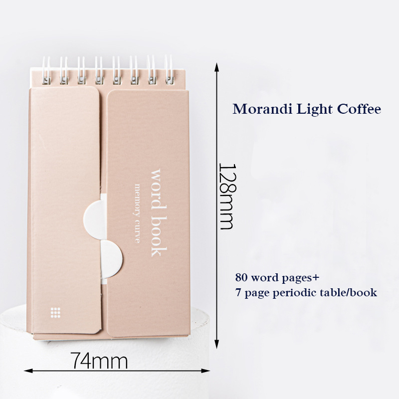 80 Vellen Engels Woordenschat Pocket Memo Pad Buitenlandse Talen Woord Boek Spoel Notebook Draagbare Geheugen Boek School Stationery: Bordeaux