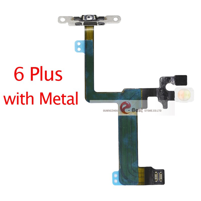 Power Flex dla iPhone 5G SE 6 6s 7 8 Plus 7G 8G 6G X XR XS MAX wyciszenie i przycisk głośności klucz przełącznika przewód zasilający z części metalowe: 6p Power Metal