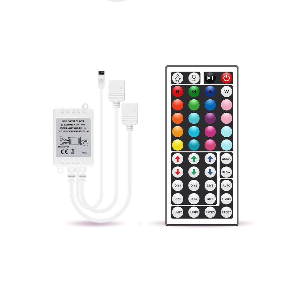 24Keys 44Keys LED RGB Controller DC12V IR Remote Controller for SMD 3528 5050 2835 RGB LED Strip Lights Single Dual Output: 44Key Dual output