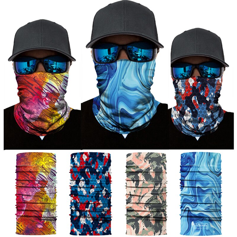 3D sans couture magique masque facial couverture Bandana cou guêtre tubulaire anneau foulards soleil garde visage bandeau écharpe vélo chapeaux