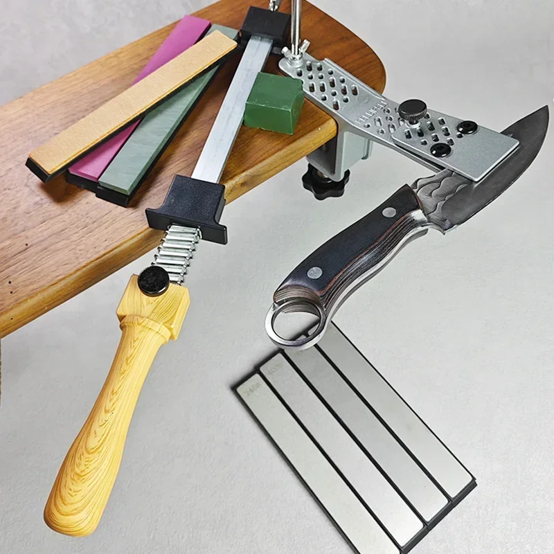 Winkel Feste Messer Spitzer Professionelle Schärfen Stein Küche Schleifen System polnischen Diamant Schleifer Holz Werkzeug Schleifstein