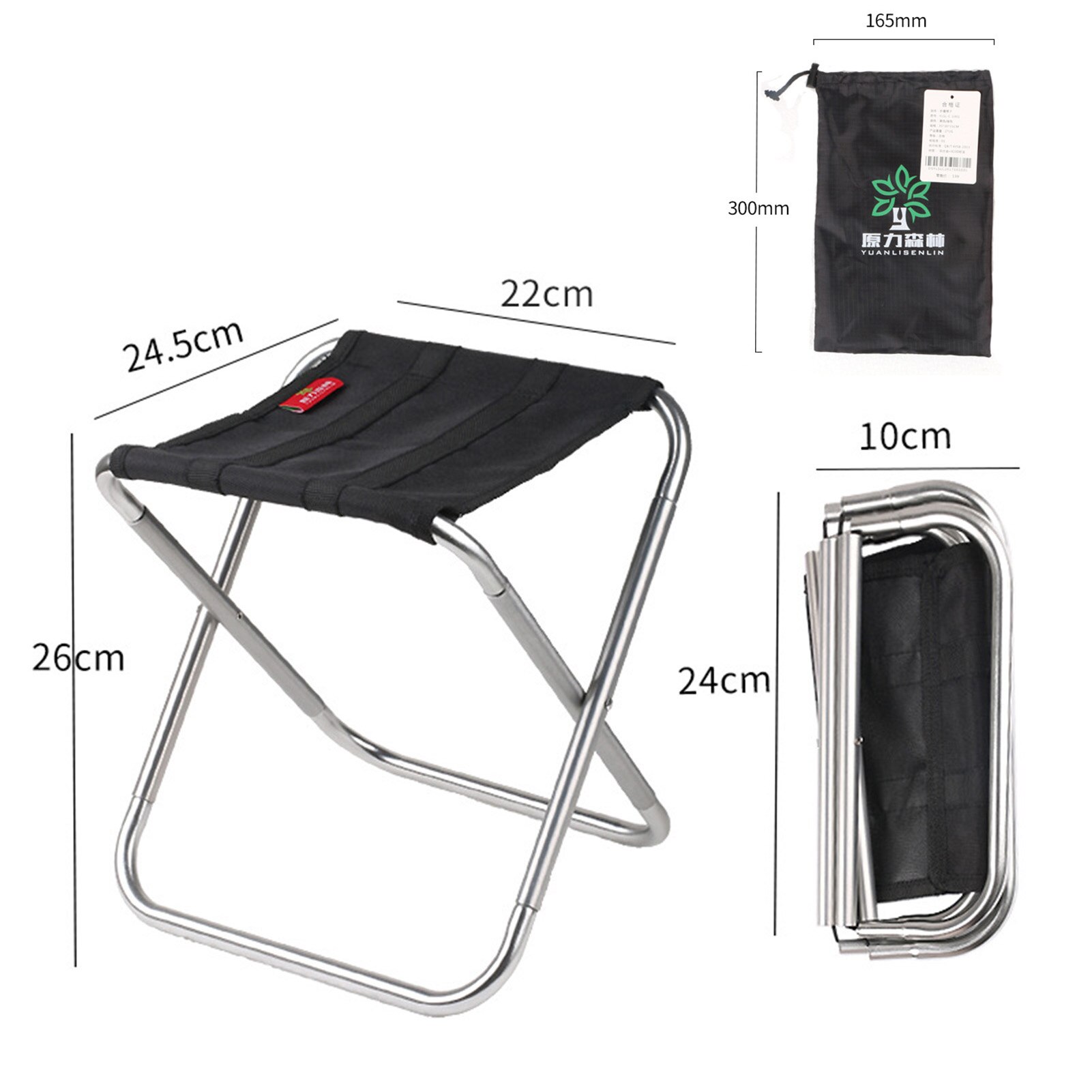 Portable High Durable Outdoor Folding Chair With Bag Outdoor Folding Aluminum Chair Stool Seat Fishing Chair Camping Chair