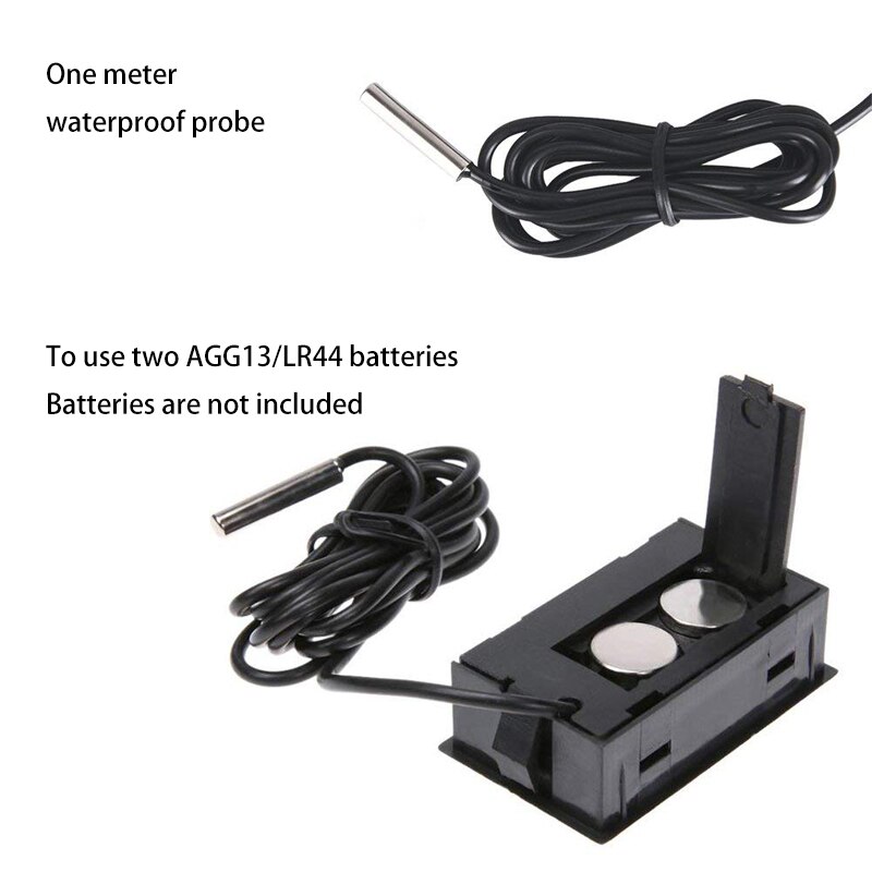 Mini Digital Thermometer LCD Meter Freezer Fridge Thermometer Coolers Thermometer sensor Water Temp Gauges -50~110