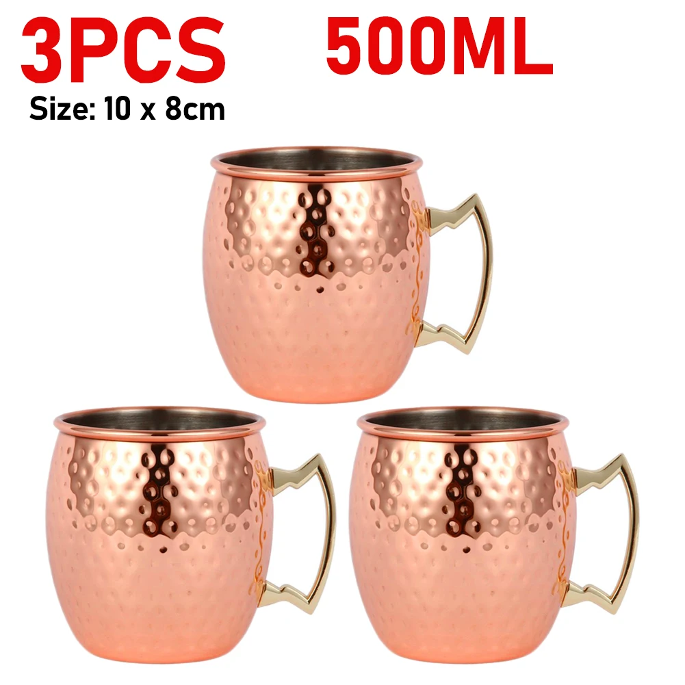 Tasse à vin pour Cocktail, Mule de Moscou, tasse à bière plaquée cuivre martelé en acier inoxydable, tasse à café, Bar, verres pour Ramadan