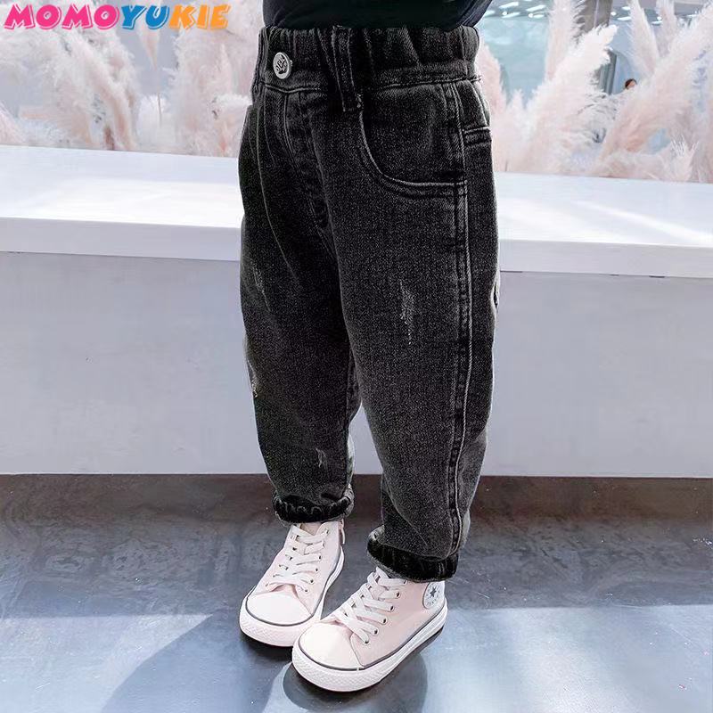 freundlicher fest Jeans Lange Hosen Hosen Jungen mädchen Klassische Denim Hosen Baby Jeans Herbst Winter Kleidung für 2-8 jahre