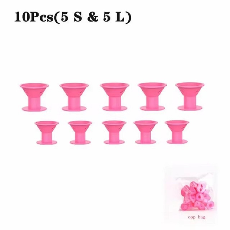 10/20 piezas rizador de pelo sin calor de silicona de goma suave, rulos mágicos para el cabello, Clips portátiles sin calor, herramientas de peinado para el cabello rizado DIY: Negro