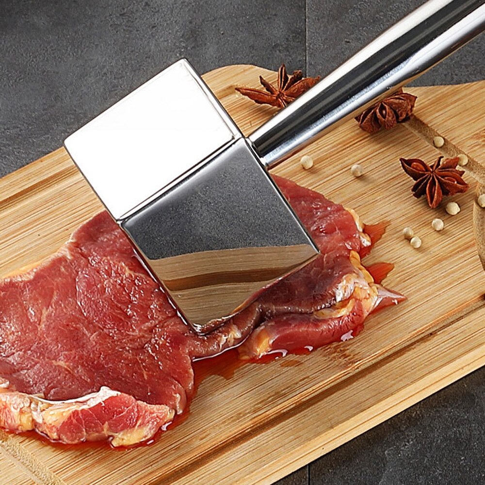 Meat Tenderizer, Stainless Steel Meat Tenderizer, Heavy Meat Mallet, Double-sided Meat Scale Pot Safe Kitchen Tool