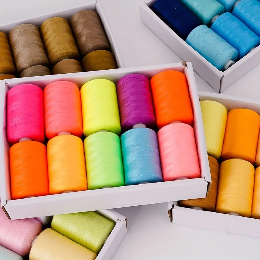 Kleur 402 Hand Naaigaren 1000 Yards Naaimachine Draad DIY Thuis Polyester Draad 10 Kleur Naaigaren Set