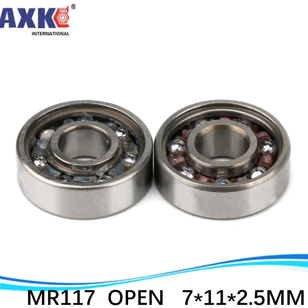 Axk Miniatuur Lager MR117 L-1170 Open 7*11*2.5 Mm Voor Rc Hobby En Industrie SMR117 MR117K SUS440C 7X11X2.5 Mm