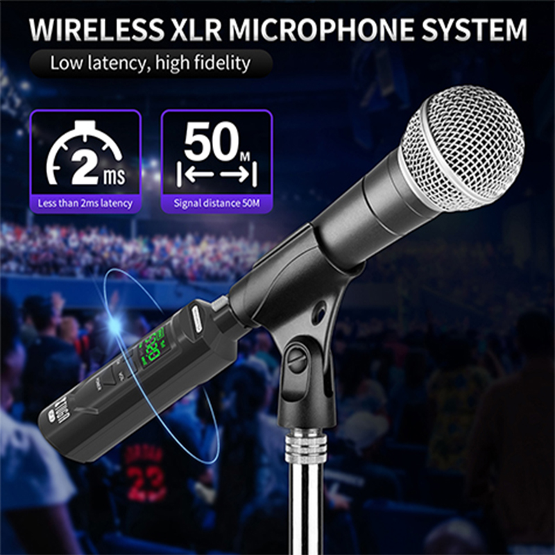 XTUGA SF-1 UHF Microphone Wireless Converter XLR Adapter Rechargeable Battery For Dynamic/Capacitive Microphones