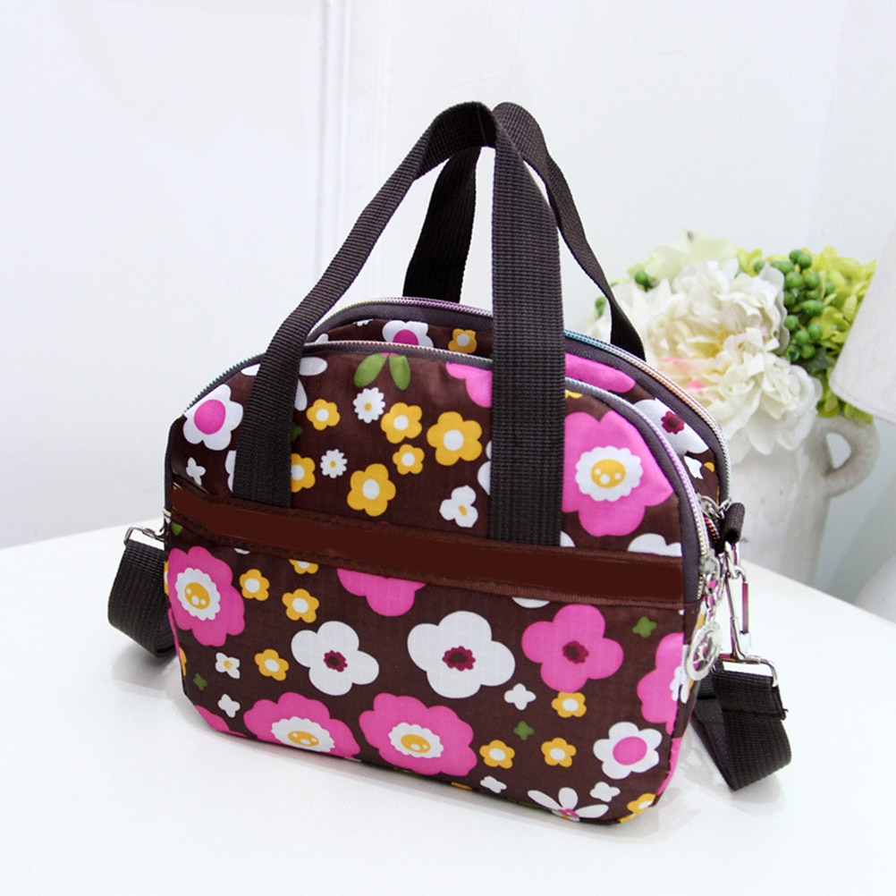 Women;s handbags Nylon Flower Printed Lady Shoulder Bag Casual Women Messenger Bags Ladies Mummy Bag Large Capacity Hand Bags: h