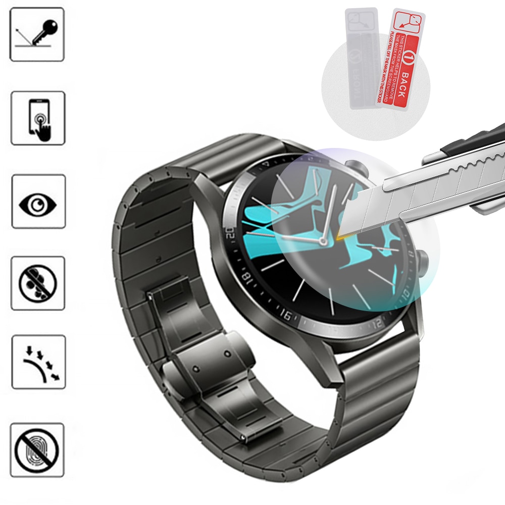 Schokbestendig Screen Beschermen Glas Voor Huawei GT GT2 Horloge Screen Protector Gehard explosieveilige Anti-kras Beschermfolie