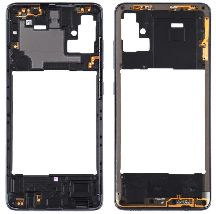 Originele Midden Frame Behuizing Bezel Voor Samsung Galaxy A51 A515F Midden Plaat Achter Behuizing + Zijknoppen Vervanging