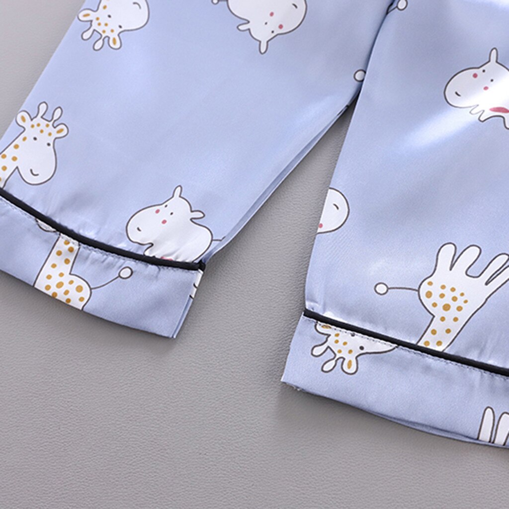 kids pajamas girl boy pajamas Short Sleeve Cartoon Tops+Pants Pajamas Sleepwear girls pajamas set pijama masculino infantil t5
