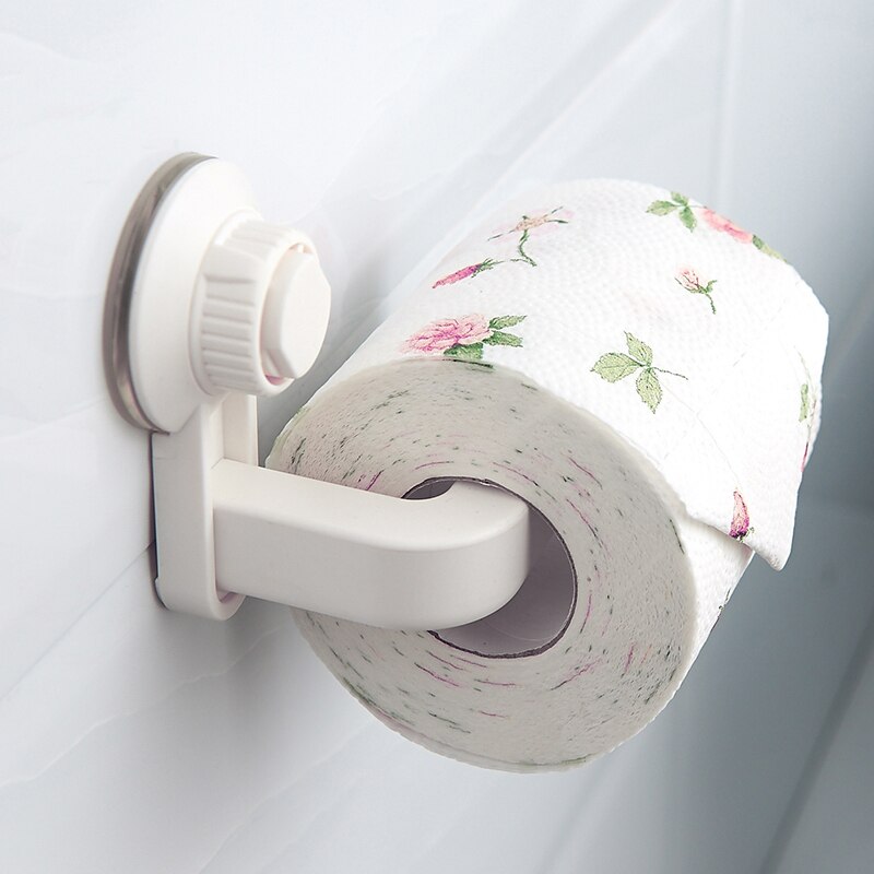Wall-Mounted Toilet Paper Holders Self-Adhesive Toilet Tissue Hanging Racks Easy-Install Convenient Bathroom Fixture Supplies