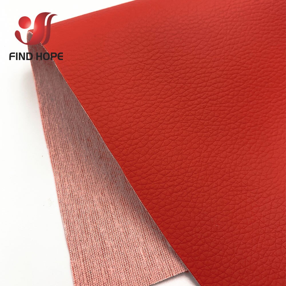Door Meter 100*135Cm Litchi Kunstleer Pu Kunstleer Stof Vinyl Auto Bekleding Zak Sofa Oorbel Naaien Diy 39*54Inch: Red