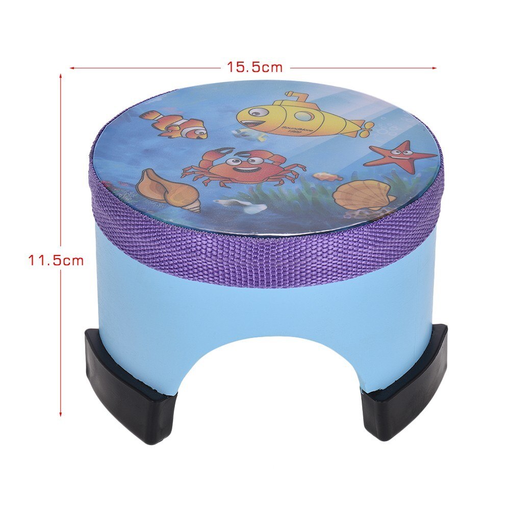 6 Inch Cartoon Houten Vloer Drum Percussie Instrument Musical Speelgoed Voor Kids Kinderen