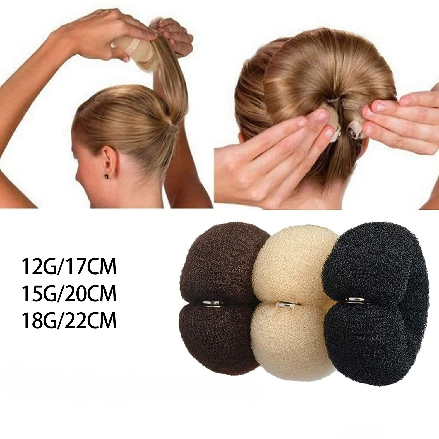 Rollo mágico de esponja de espuma para mujer, anillo grande fácil, máquina para hacer moños, Donut, herramientas de peinado, accesorios para el cabello para niña