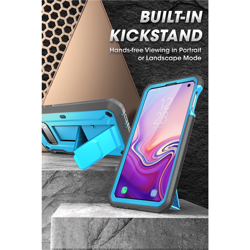 Voor Samsung Galaxy S10e Case 5.8 Inch Ub Pro Full-Body Robuuste Holster Beschermhoes Met Ingebouwde screen Protector &amp; Kickstand