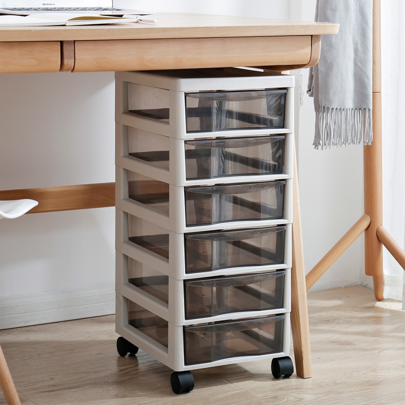 Office A4 File Storage Cabinet Multi-Layer Combination Crevice Drawer Storage Cabinet Plastic Pulley Storage Cabinet