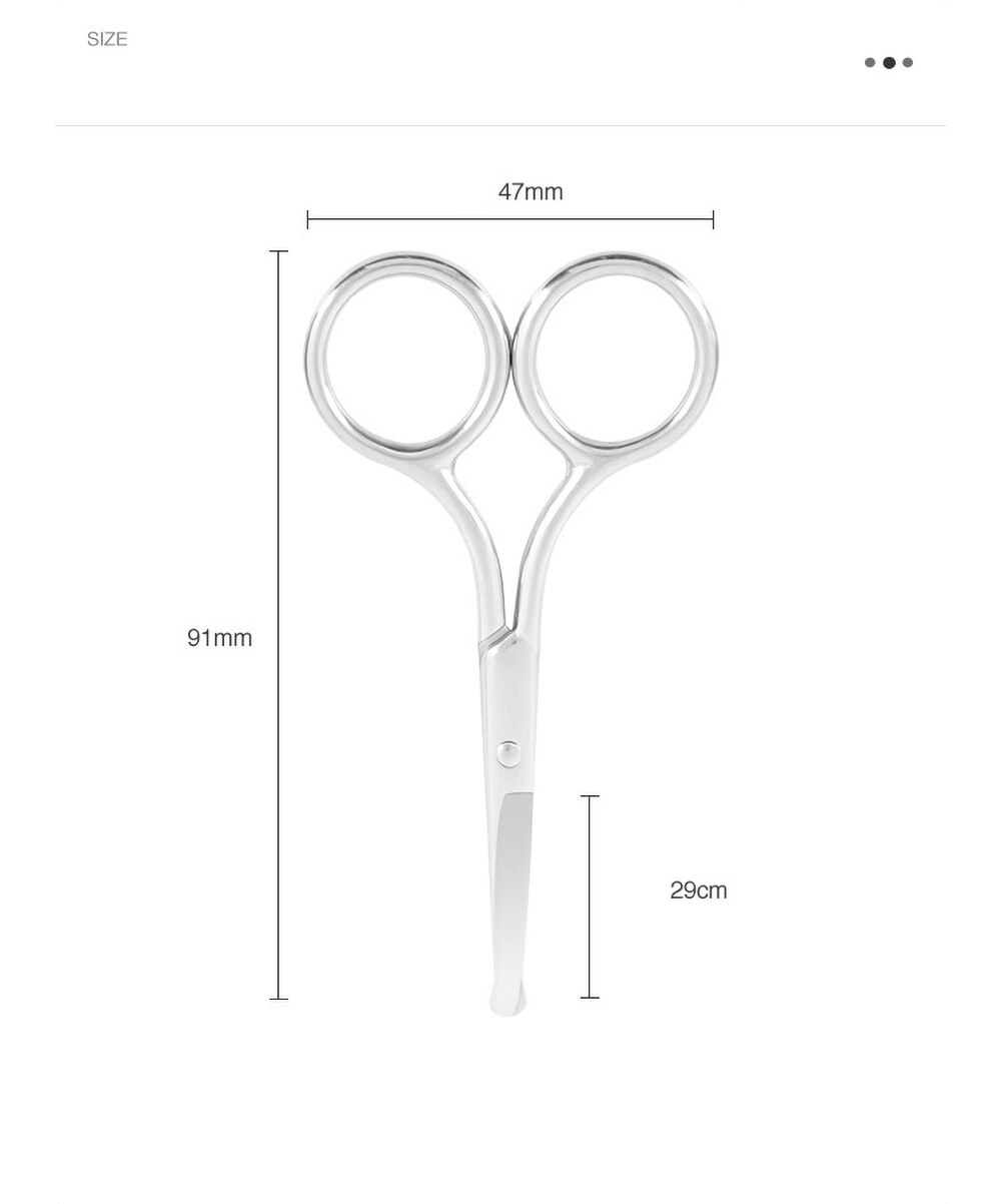 Nose Hair Scissor Stainless Steel Eyebrow Nose Hair Cut Manicure Facial Trimming Makeup Scissors Safety Hair Removal Tools