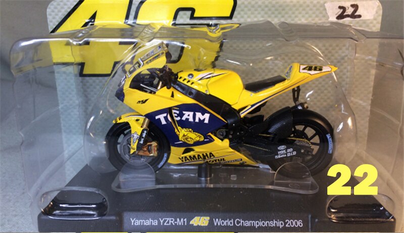 LEO 1:18 46 # Limited Collector Rossi Motorcycle Model Series Apulia Yamaha Honda Motorcycle Toys Best Birthday: 22