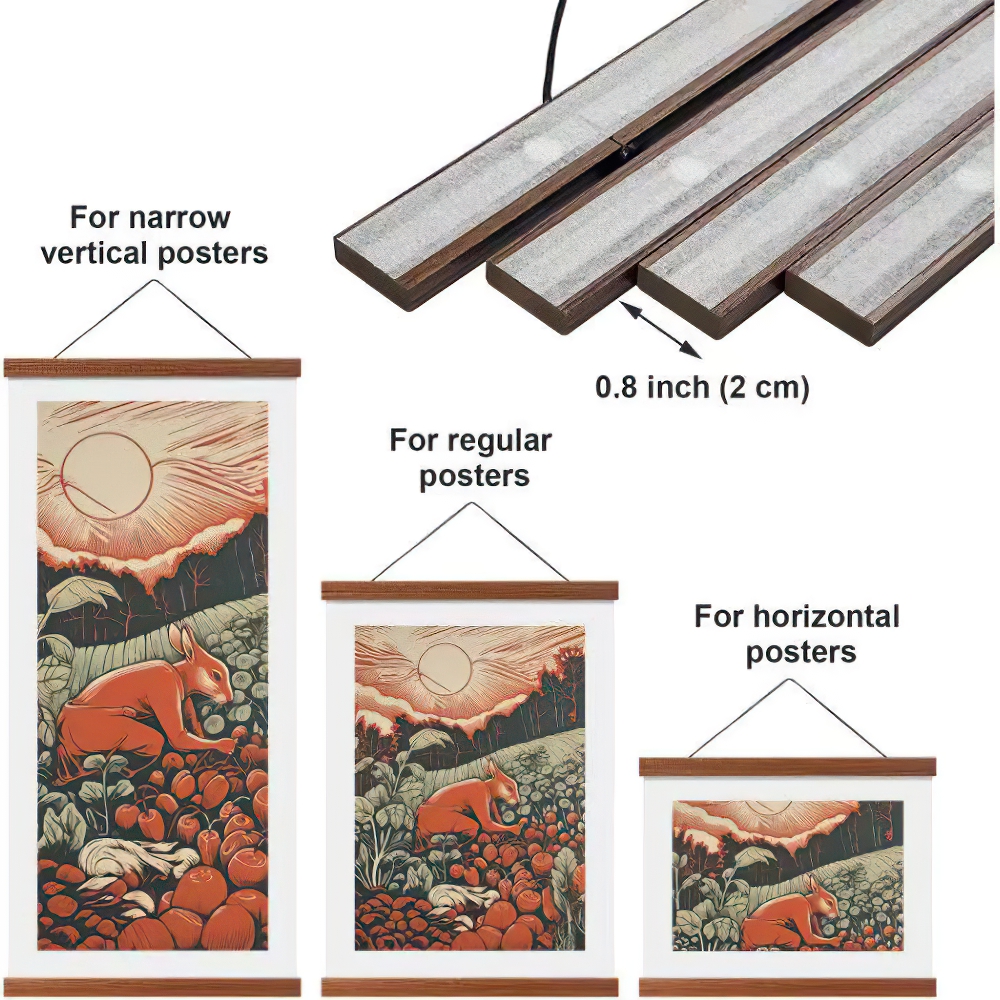 Magnetyczna ramka robić malowania z drewna sosnowego z drewna tekowego Ramka na zdjęcia robić malowania na płótnie Ramka na plakat Ramka na płótno Wieszak na płótno Nie obejmuje płótna