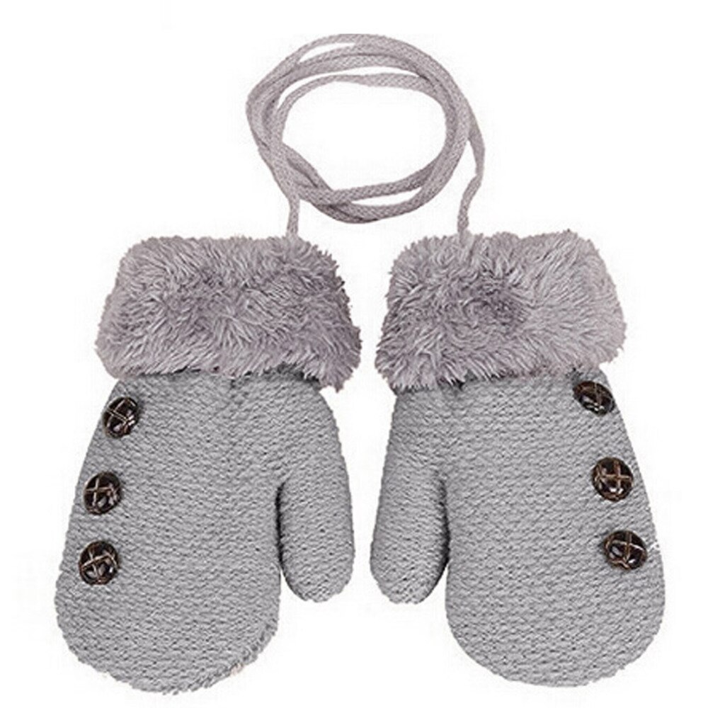 Children's Mittens Winter Wool Baby Knitted Gloves Children Warm Rope Baby Mittens For Children 1-3 years old