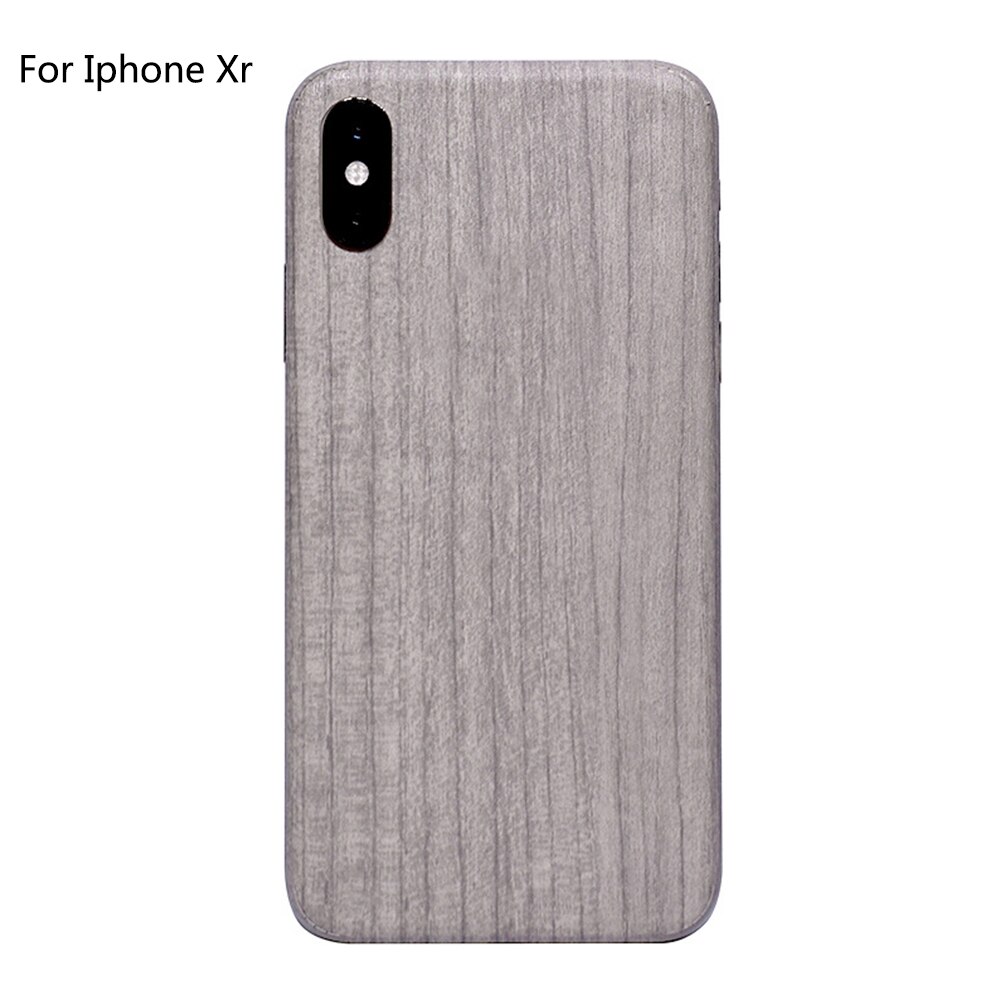 Película Anti arañazos de PVC Vintage cubierta completa removible de grano de madera teléfono pegatina accesorios pieles de protección trasera para IPhone X Xr