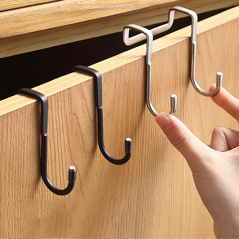 Douche Glazen Deur Handdoek Hanger Kast Deuren Terug Haken Bureaus Drawers Hangers Voor Keuken Badkamer Slaapkamer Organizer