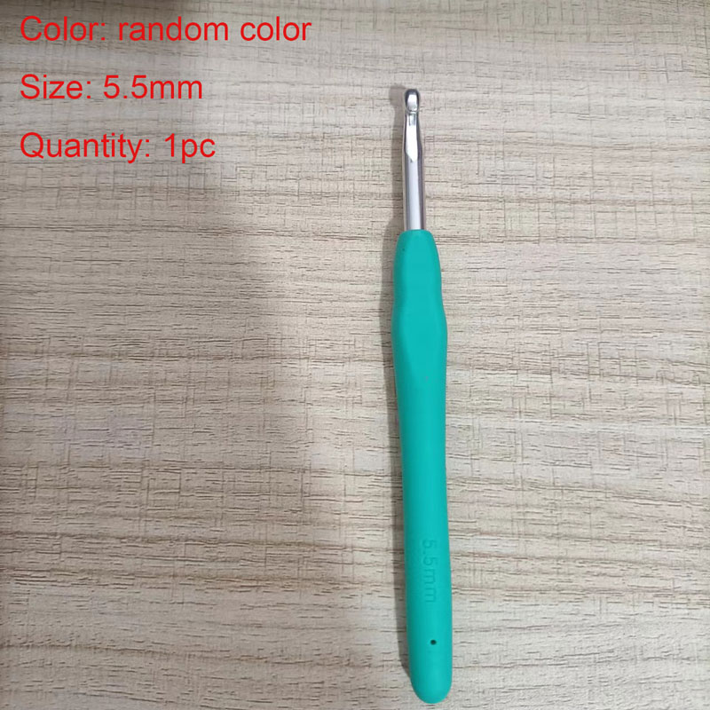 1pc crochê ganchos 2.0mm-8.0mm ergonômico crochê ganchos de plástico alça de tricô para diy artesanato ganchos agulhas ferramentas suprimentos: Laranja
