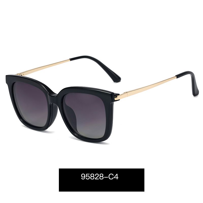 2 in 1 Polarized Magnet Clip On Eyeglasses Frame for Women TR90 Cat Eye Optical Glasses Frame Female Myopia Prescription: c4