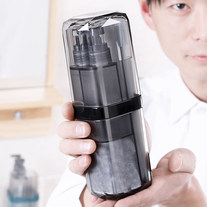 Zahnbürste Zahnpasta Waschen Tasse Kamm Abfüllung einstellen Schlecht transparent Pflege Reisen Tragbare Toilette Tasse