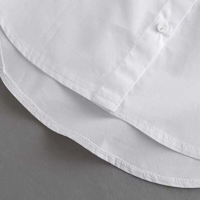 Chemise à manches longues pour garçon et adolescent, vêtement blanc à rayures fraîches, avec lettres imprimées, automne printemps