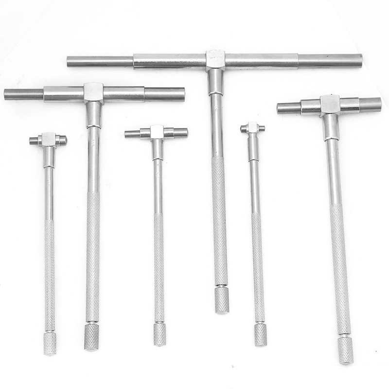 6Pcs Measuring Telescopic Gauge Set 8-150mm Adjustable Inner Diameter Gauge Micrometer Measuring Tools