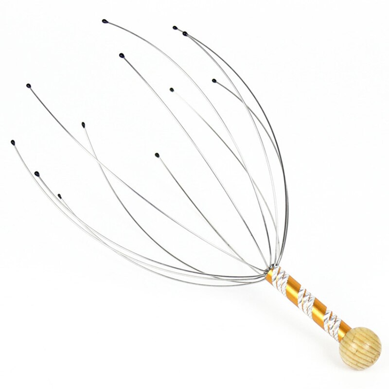 1 PIÈCES Tête De Poulpe Cuir Chevelu Relaxation Massage Soulagement De La Douleur Masseur Anti-Stress Relaxant Griffe Métal Masseur Dispositif Unisexe
