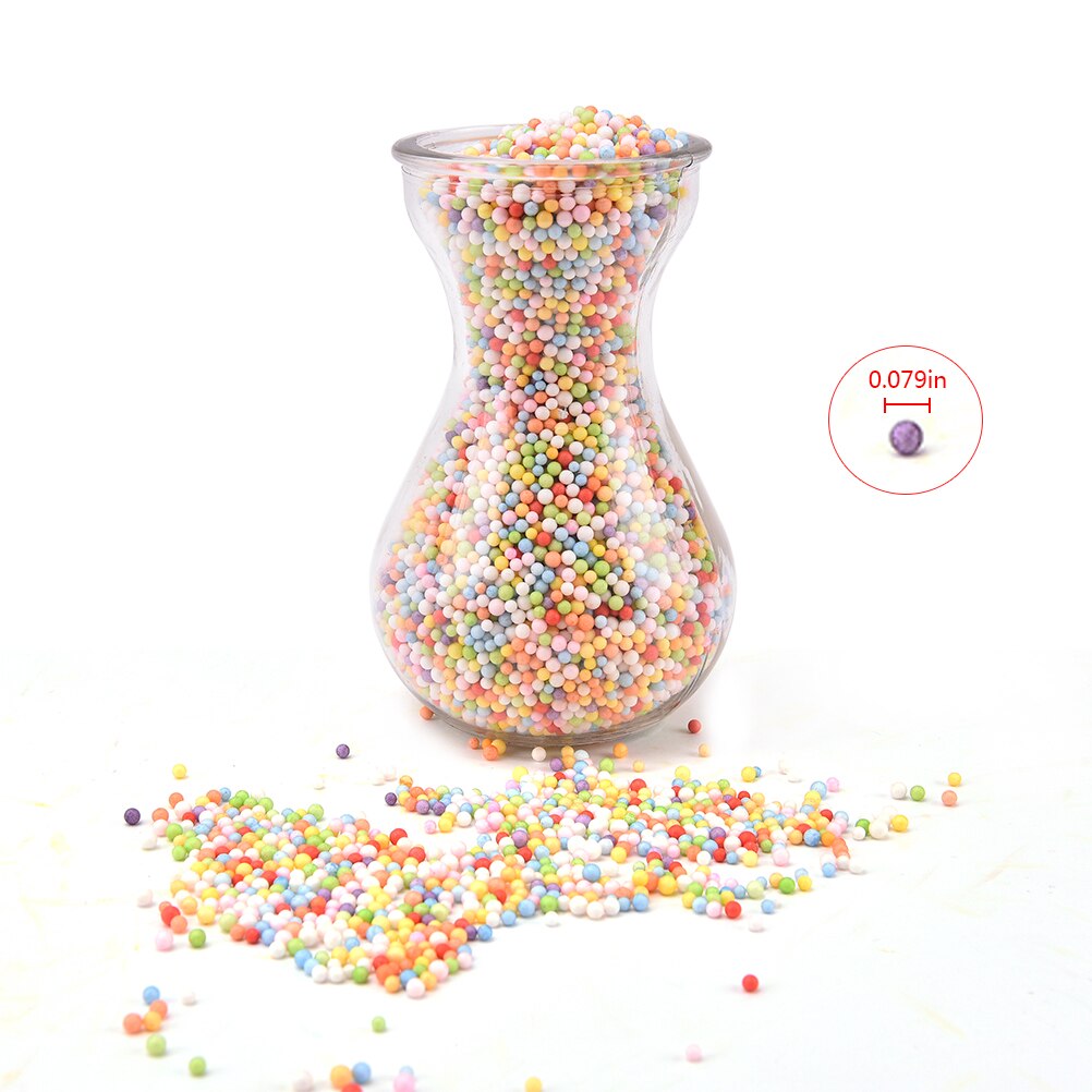 1 pak polystyreen piepschuimballen fles diy sneeuw modderdeeltjes accessoires slijmballen kleine piepkleine schuimkorrels ballon schuimvulling