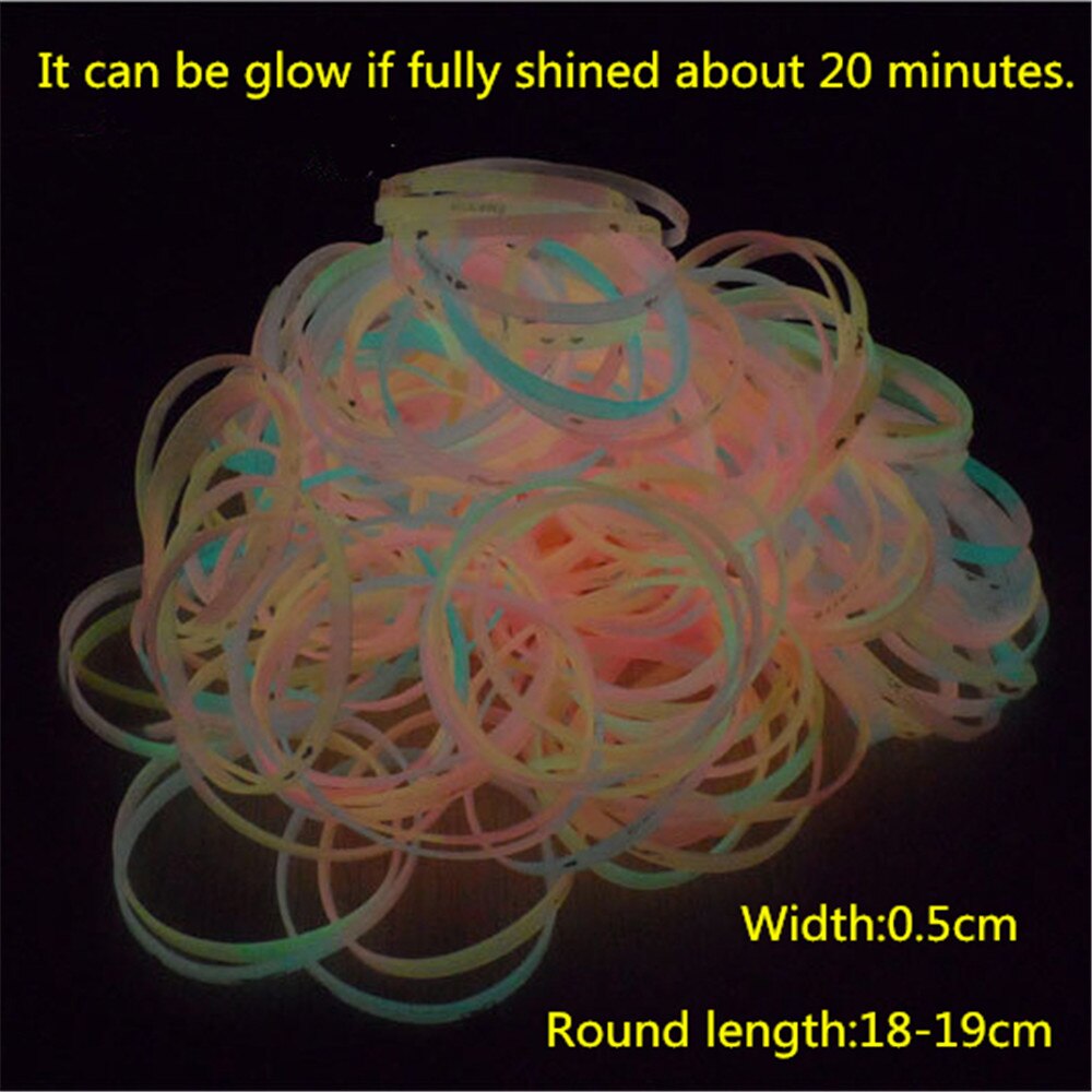 Pulsera deportiva de silicona luminosa con letras impresas, brazalete fluorescente de goma para Fitness