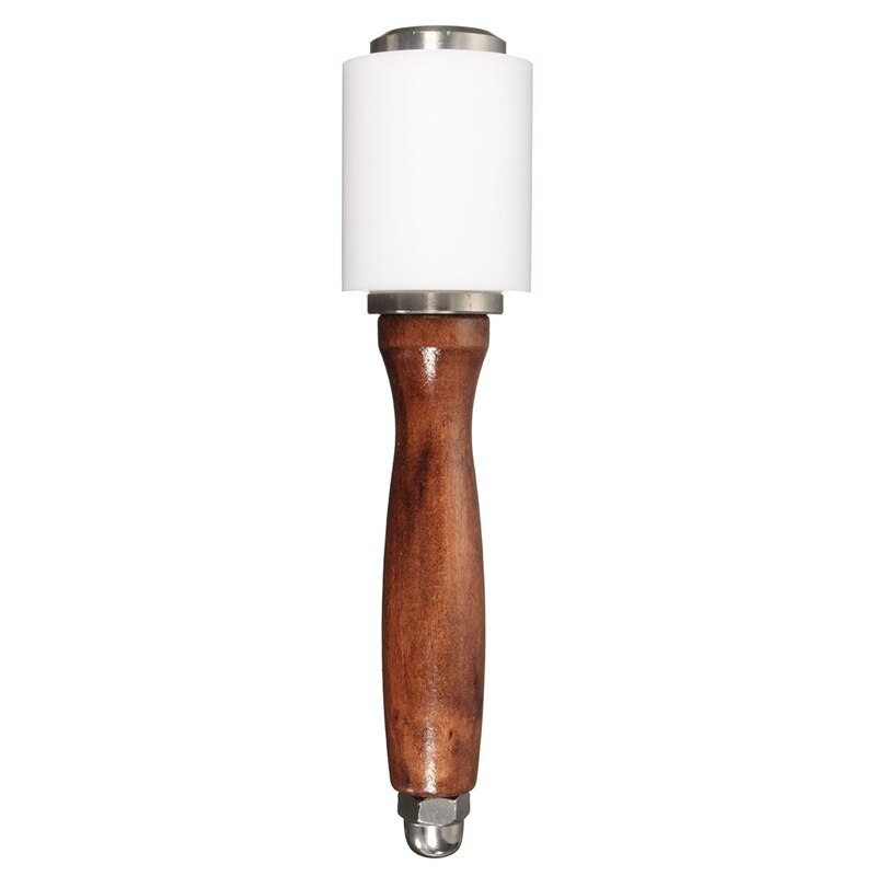 Martillo de grabado para peletería, mango de madera reforzado, herramienta de estampado de corte artesanal de cuero para herramientas de perforación artesanal hechas a mano