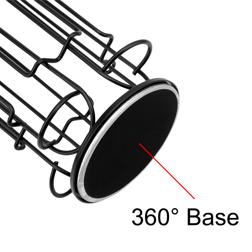 Display Capsule Rack Tower Stand Storage Shelves Stainless Steel For Dolce Gusto Capsule Rotatable Coffee Pod Holder 24Cups