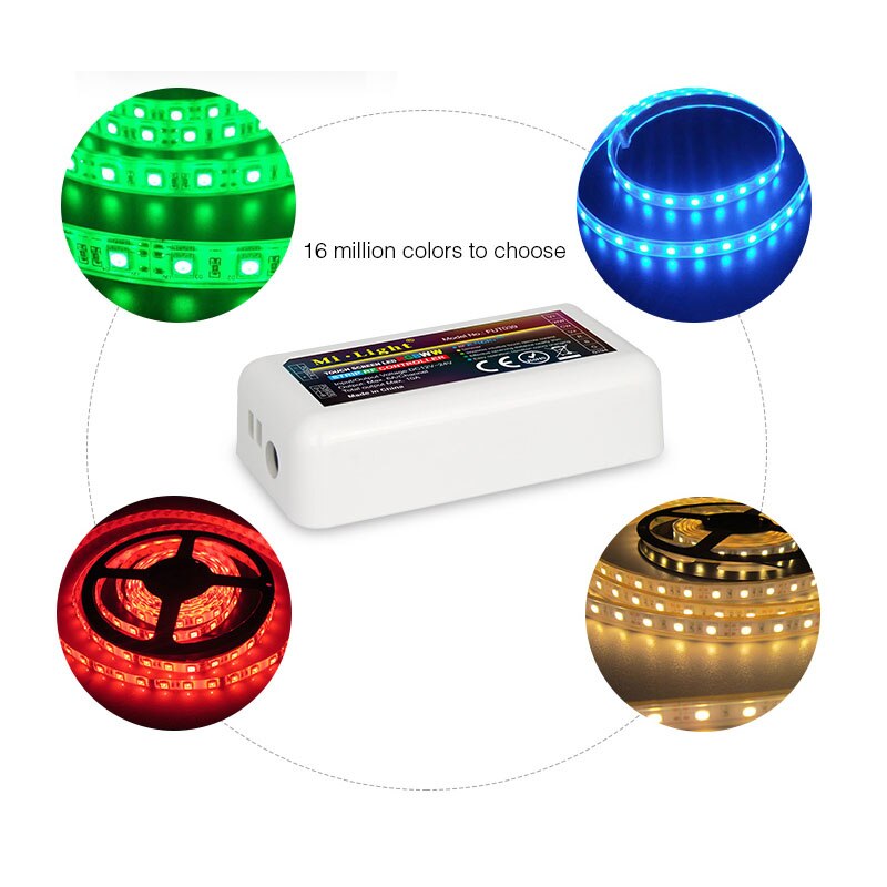 Miboxer 2.4g rgb+cct/rgbww led strip light controller 4- zon fjärrkontroll smart panel wifi ibox fut 039/ fut 092/ fut 089/ wl-box 1/b4/t4