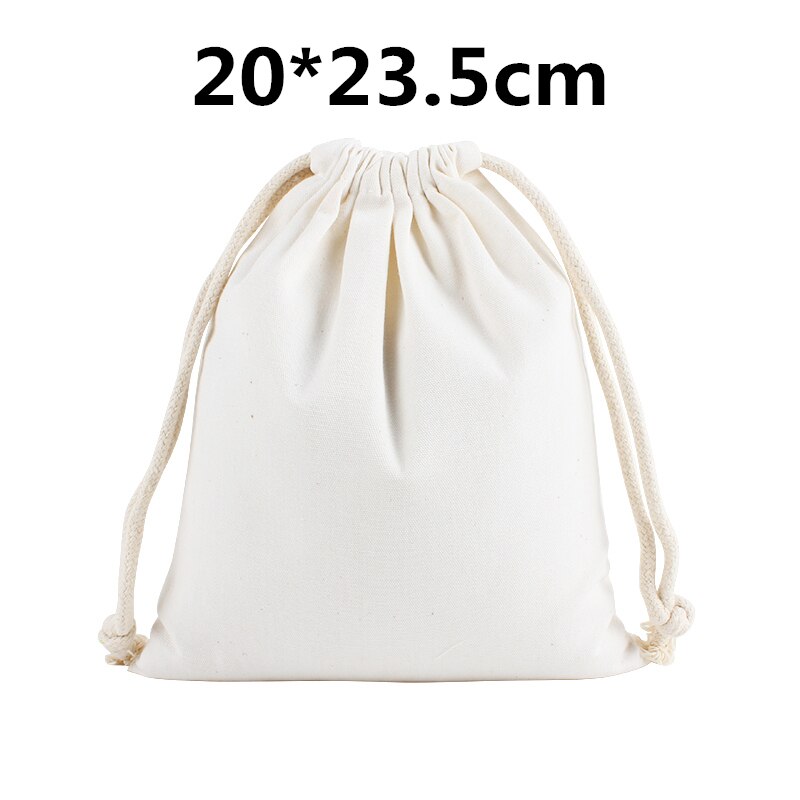 Original zhuangshijie 10 stk / lot muslin bomuldsposer med løbegang til daglig opbevaring 29*39 cm 11.5*15.5 inches: 20 x 23.5cm