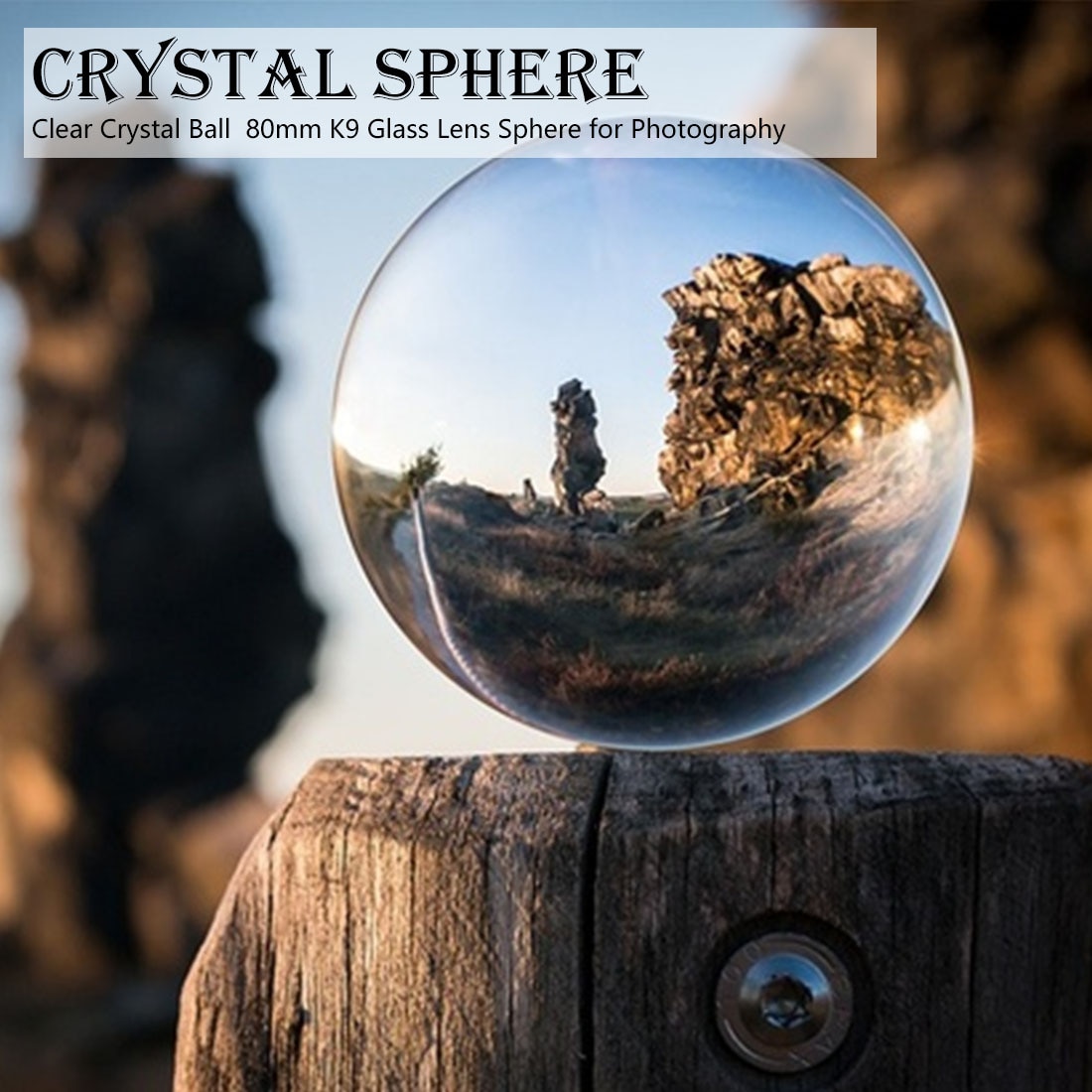Fotografía bola de cristal 80mm esfera fotografía foto sesión accesorios lente transparente redonda esfera artificial decoración
