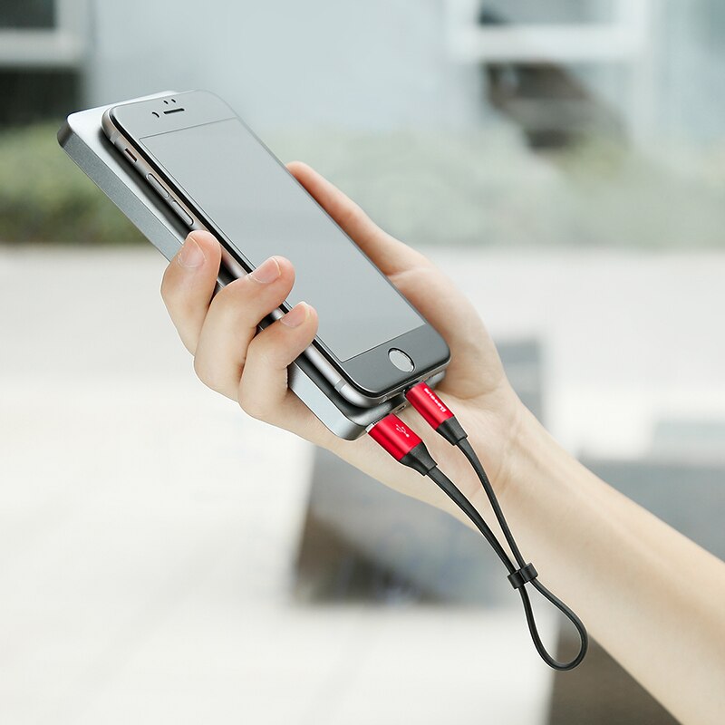 Cavo USB portatile Baseus per iPhone 11 pro Max XS Max XR X 8 7 6 6s più 5 se caricabatterie rapido per ricarica dati cavo telefonico cavo telefonico