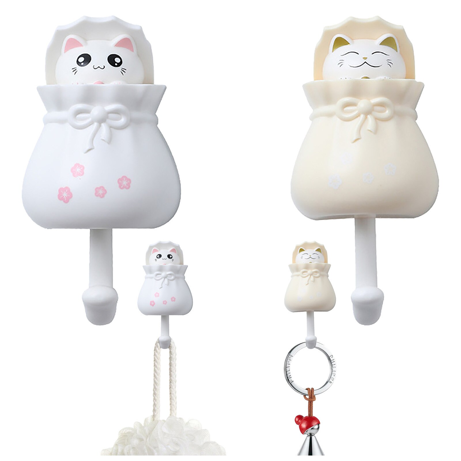 Cartoon Kat Handdoek Muur Opknoping Haak In Badkamer Keyrack Van Keyless Deur Achter Woonkamer Slaapkamer Tassen Hoeden Handdoeken Muur haken