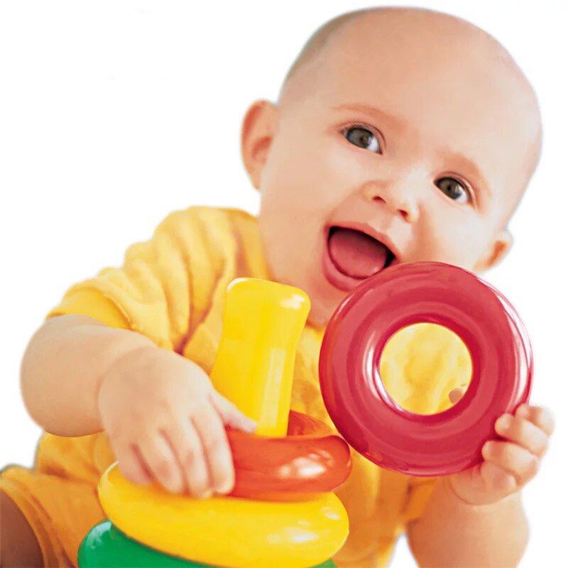 Rainbow Rock-A-Stack,Baby Educational Stacking Toy Rings, Suitable for 6 Months+