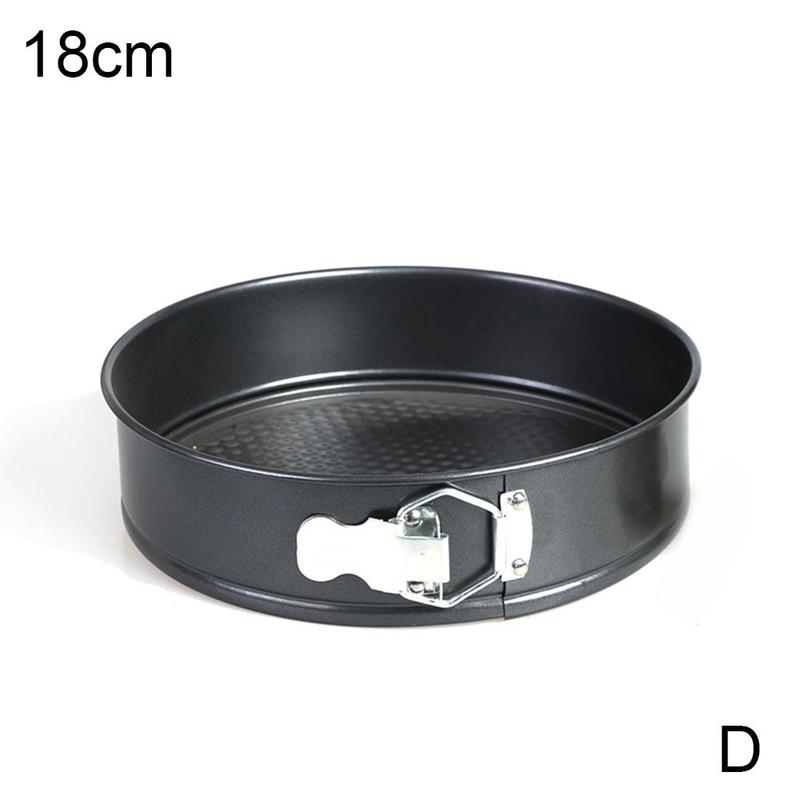 Round Cake Baking Tin Tray Pan For Kitchen Non Stick Spring Removable Pan Steel Carbon Form Bakeware C6K3: D