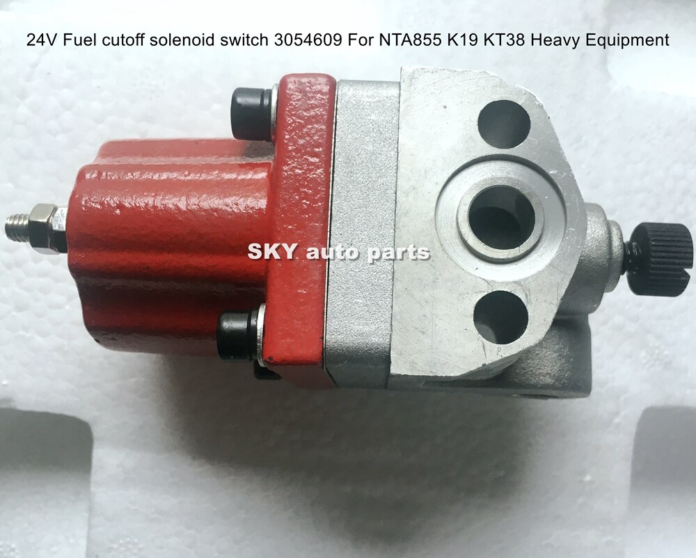 24V Fuel cutoff solenoid valve assy 3054609 For NTA855 K19 KT38 Heavy Equipment