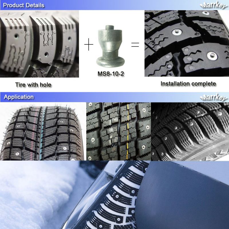 100PCS Automobile Stud Anti-Slip Snow Tire Studs Motorcycle Car Wheel Tyre Snow Chains Tire Newest